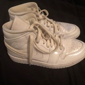 White Nike Air Jordan’s